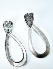 Orecchini pendenti argento con brillantini