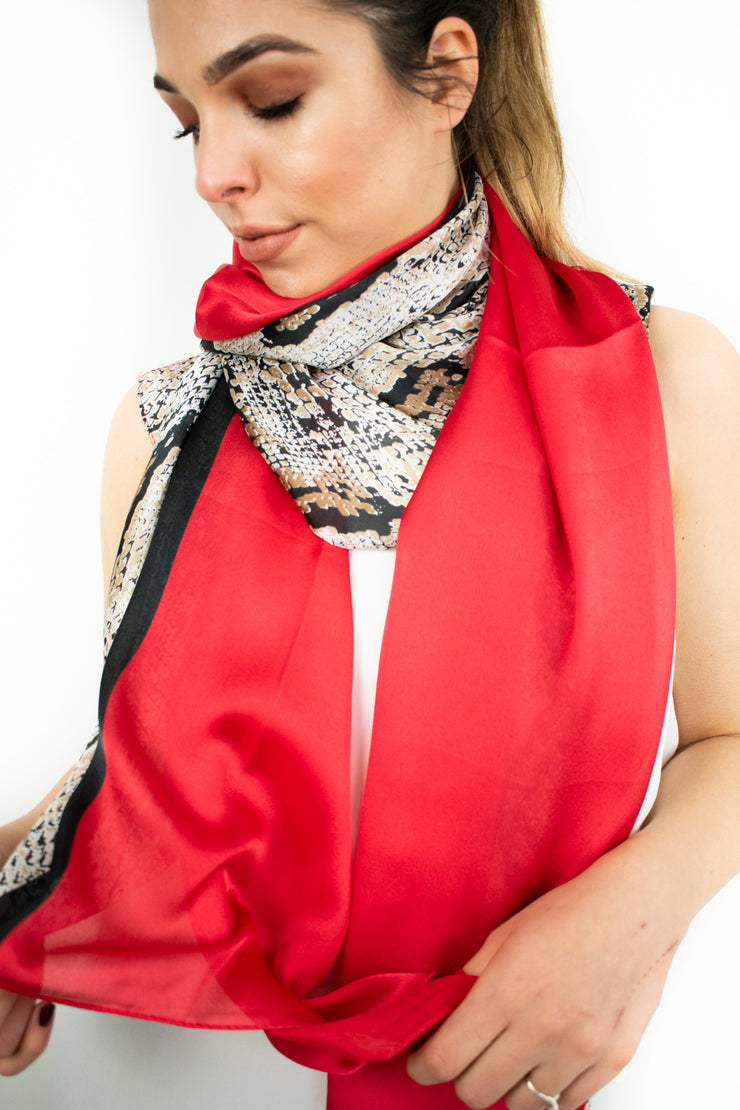 Foulard stampa pitonato