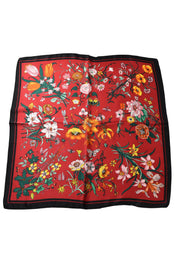 Foulard Flowers piccolo rosso