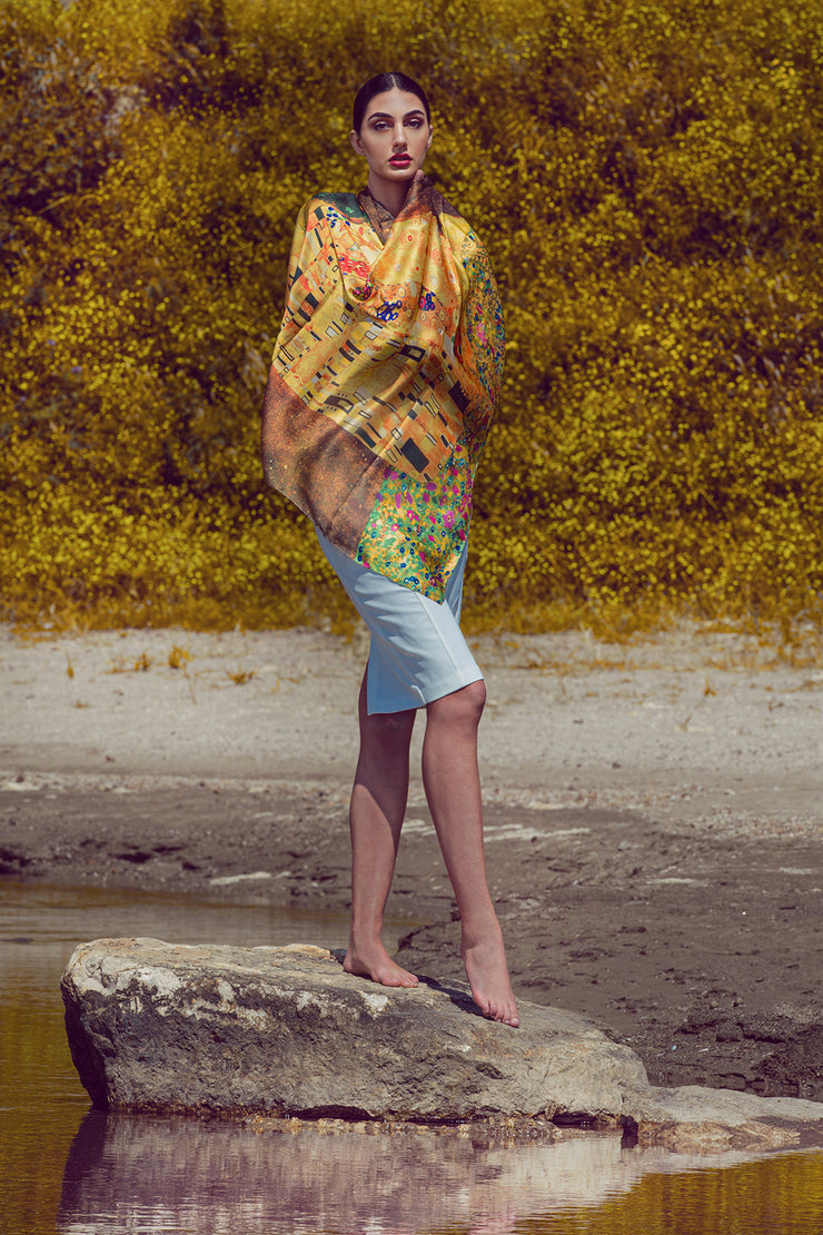 Foulard seta ''Il bacio'' di Klimt