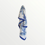 Foulard quadrato 90x90 fiori blu