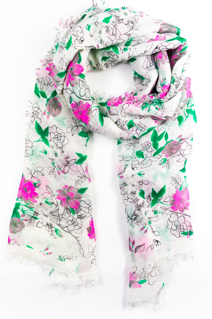 Foulard in bamboo roselline